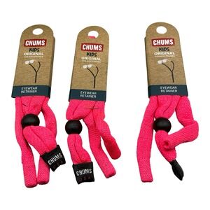 Chums Kids Original Cotton Eyewear Retainer 3 Pack EV Pink Adjustable Strap USA